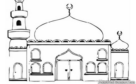 Detail Gambar Mewarnai Pemandangan Masjid Nomer 39