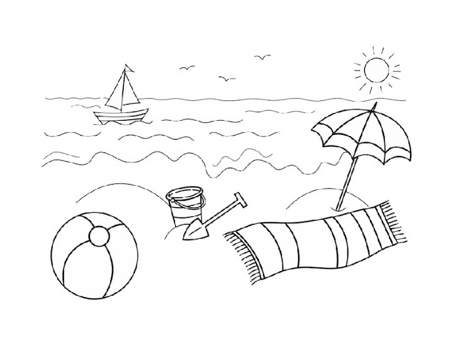 Detail Gambar Mewarnai Pemandangan Pantai Nomer 16