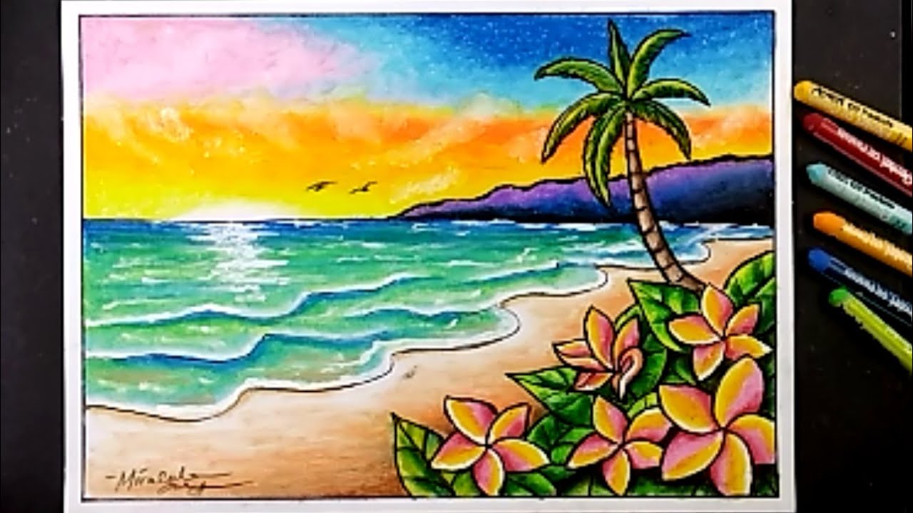 Detail Gambar Mewarnai Pemandangan Pantai Nomer 34