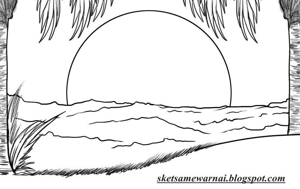 Detail Gambar Mewarnai Pemandangan Pantai Nomer 35