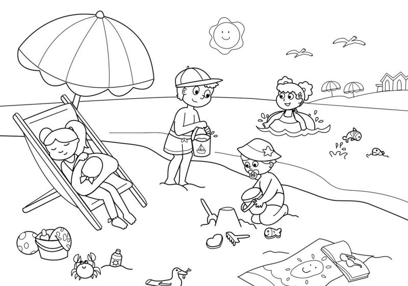 Detail Gambar Mewarnai Pemandangan Pantai Nomer 36