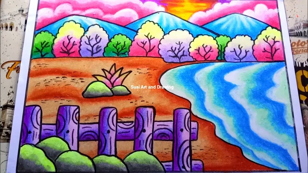 Detail Gambar Mewarnai Pemandangan Pantai Nomer 41