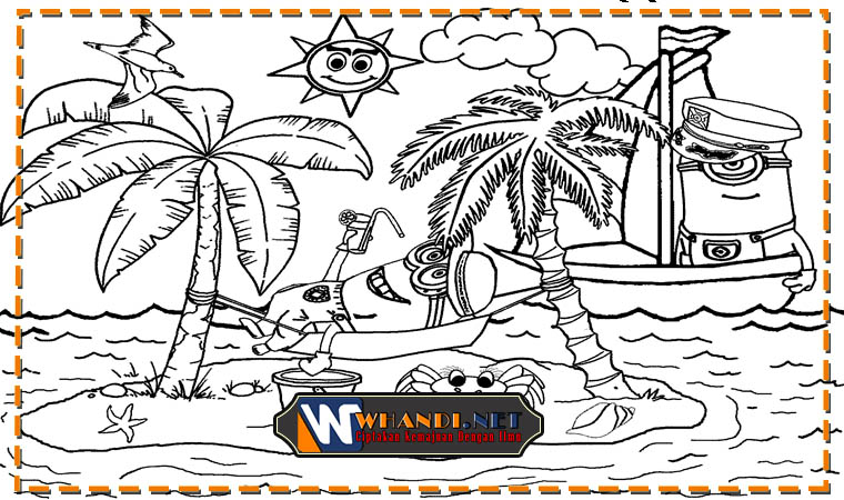 Detail Gambar Mewarnai Pemandangan Pantai Nomer 42