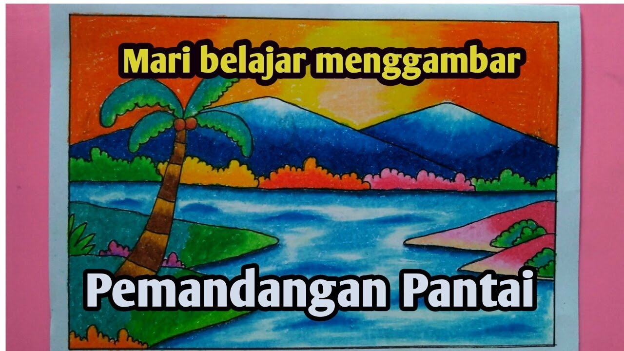 Detail Gambar Mewarnai Pemandangan Pantai Nomer 47