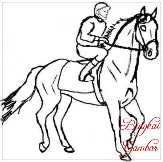 Detail Gambar Mewarnai Perempuan Naik Kuda Nomer 5
