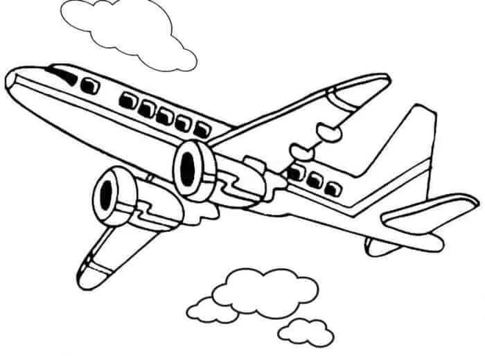 Detail Gambar Mewarnai Pesawat Nomer 24