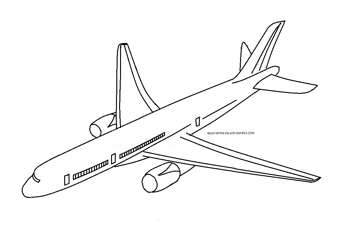 Detail Gambar Mewarnai Pesawat Nomer 46