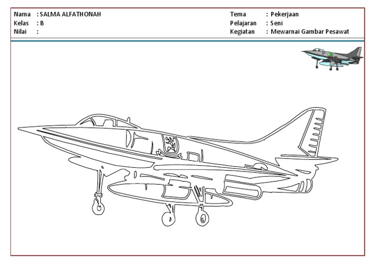 Detail Gambar Mewarnai Pesawat Tempur Nomer 27