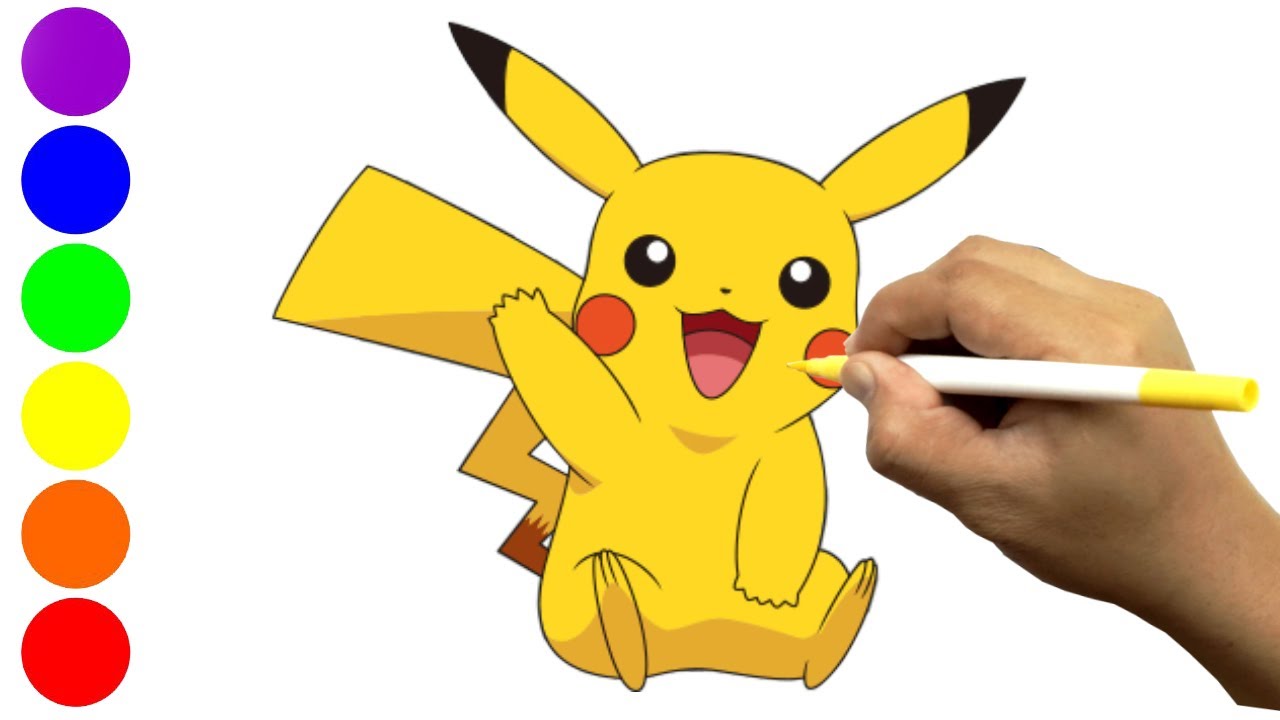 Detail Gambar Mewarnai Pikachu Nomer 13