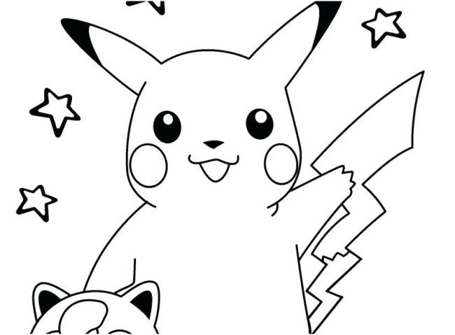Detail Gambar Mewarnai Pikachu Nomer 16