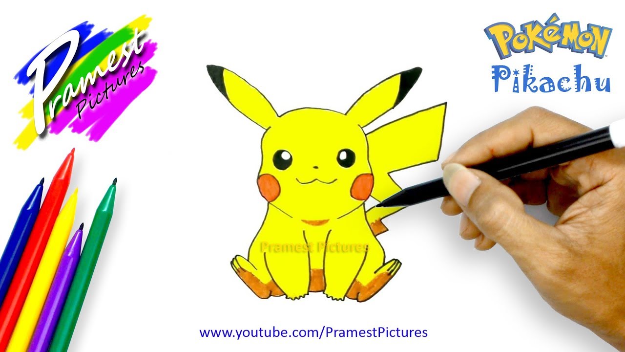 Detail Gambar Mewarnai Pikachu Nomer 17