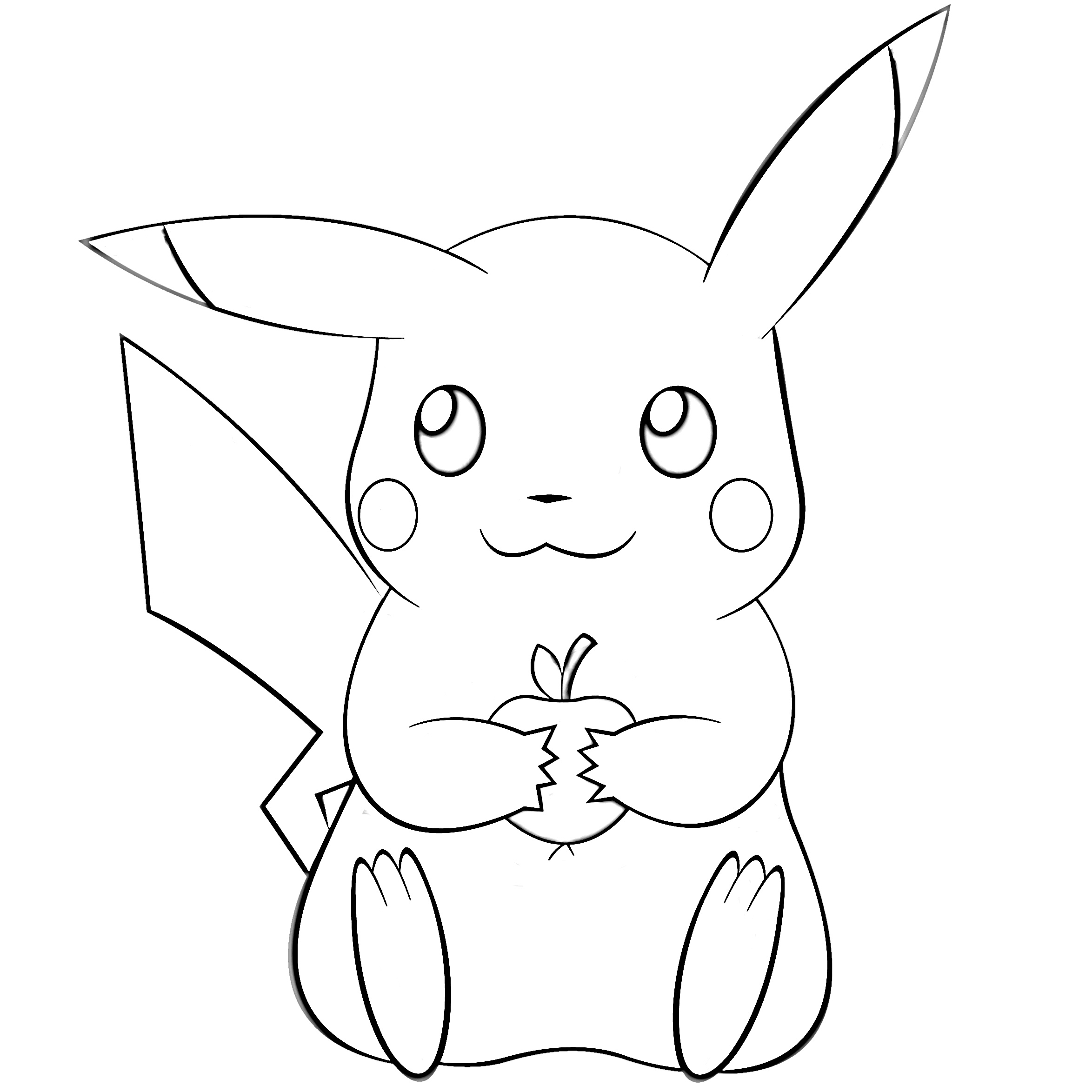 Detail Gambar Mewarnai Pikachu Nomer 9