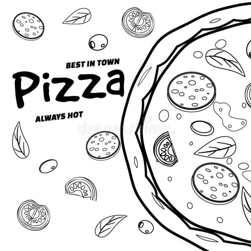 Detail Gambar Mewarnai Pizza Nomer 49