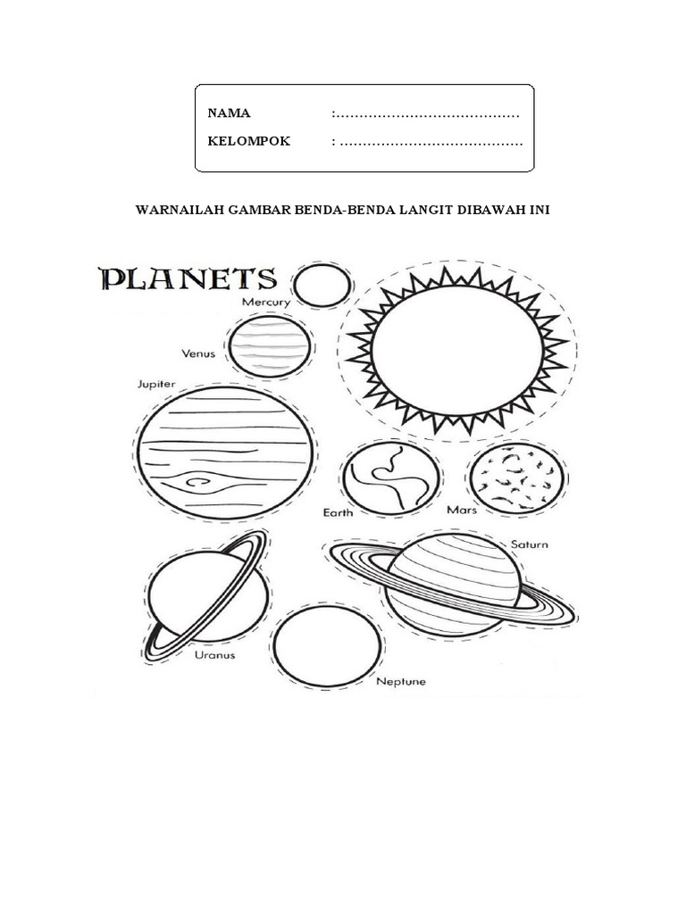 Detail Gambar Mewarnai Planet Nomer 21