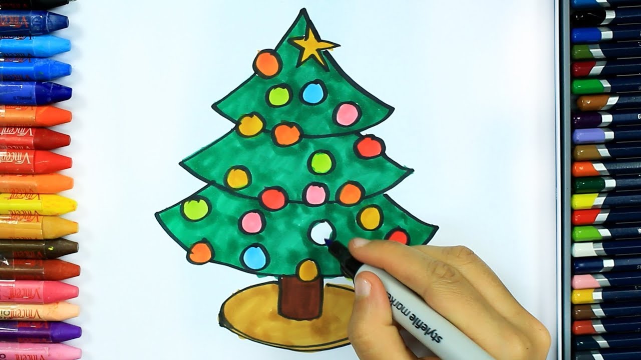 Detail Gambar Mewarnai Pohon Natal Nomer 28