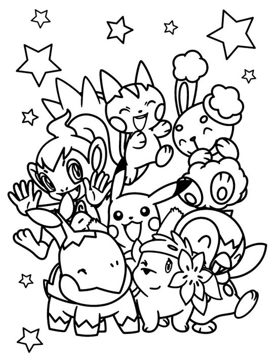 Detail Gambar Mewarnai Pokemon Nomer 3