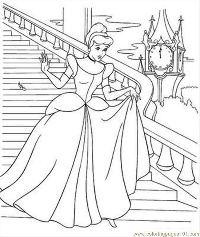 Detail Gambar Mewarnai Princess Cinderella Nomer 13