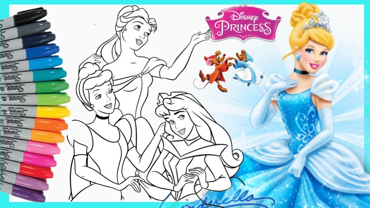 Detail Gambar Mewarnai Princess Cinderella Nomer 30