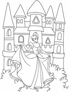 Detail Gambar Mewarnai Princess Cinderella Nomer 5