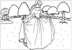 Detail Gambar Mewarnai Princess Cinderella Nomer 43