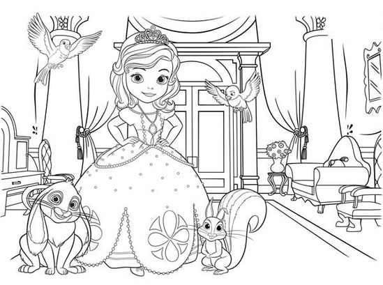 Detail Gambar Mewarnai Princess Sofia Nomer 9