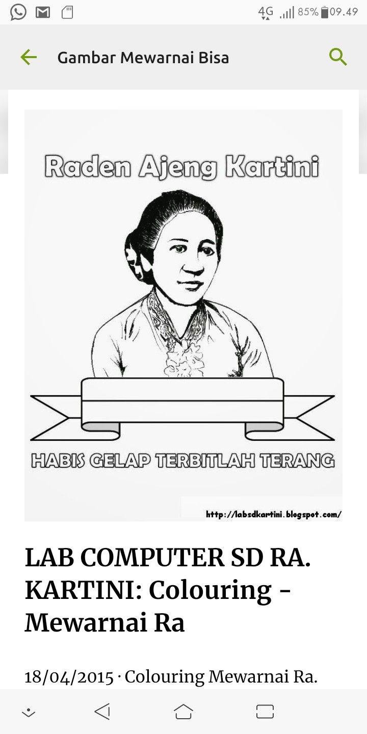 Detail Gambar Mewarnai Ra Kartini Nomer 46