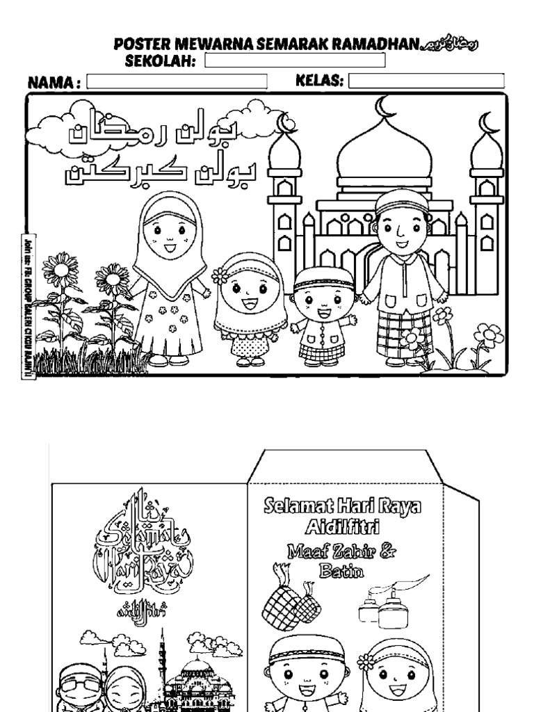 Detail Gambar Mewarnai Ramadhan Nomer 27