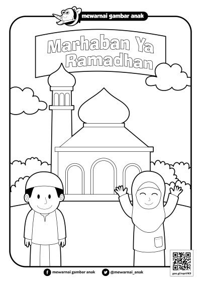 Detail Gambar Mewarnai Ramadhan Ceria Nomer 4