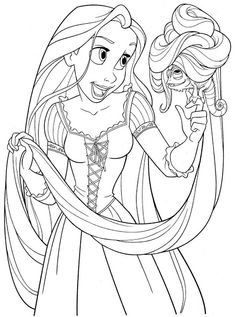 Detail Gambar Mewarnai Rapunzel Nomer 18