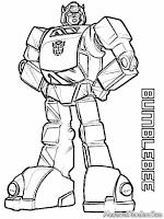 Gambar Mewarnai Robot Bumblebee - KibrisPDR