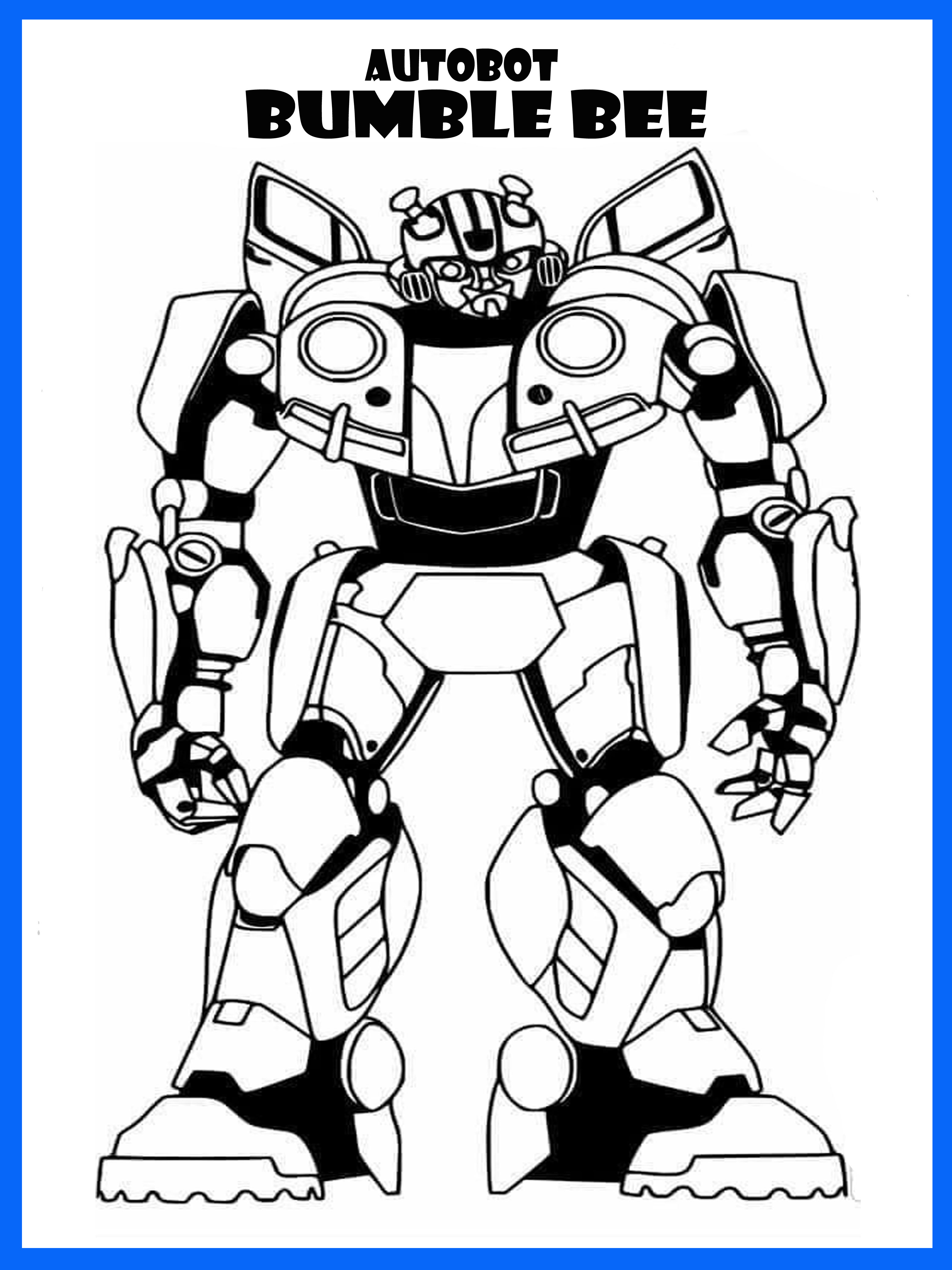 Detail Gambar Mewarnai Robot Bumblebee Nomer 23
