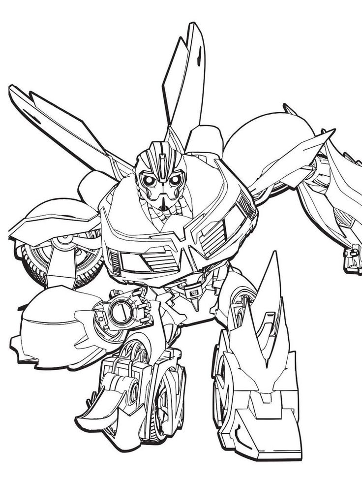 Detail Gambar Mewarnai Robot Bumblebee Nomer 4