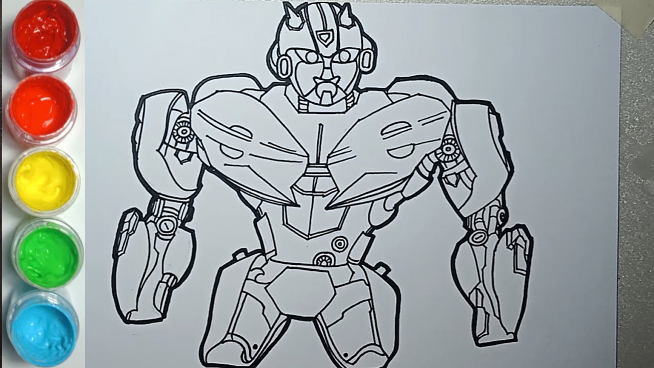 Detail Gambar Mewarnai Robot Bumblebee Nomer 31