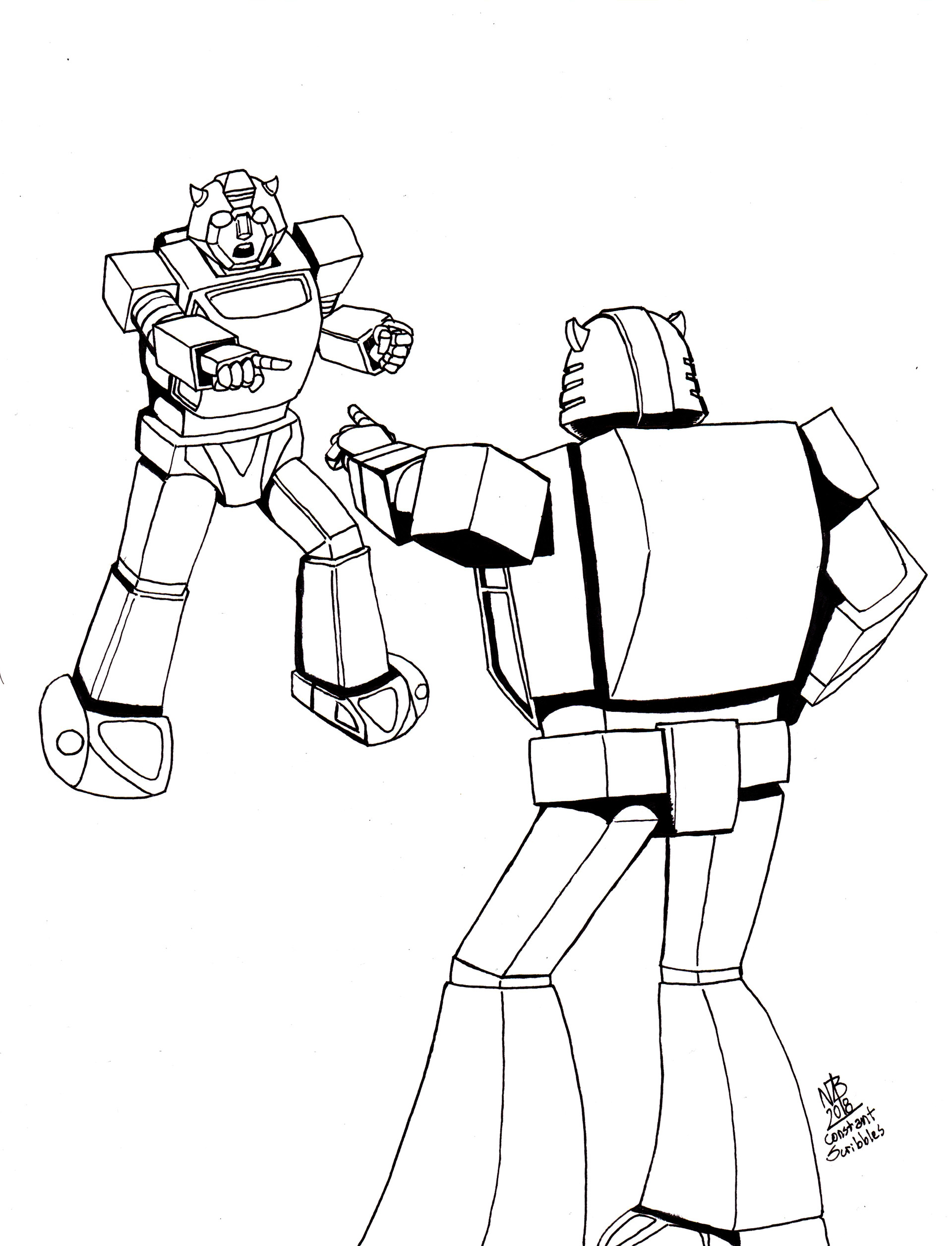 Detail Gambar Mewarnai Robot Bumblebee Nomer 43