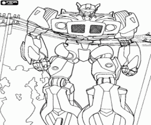 Detail Gambar Mewarnai Robot Bumblebee Nomer 45