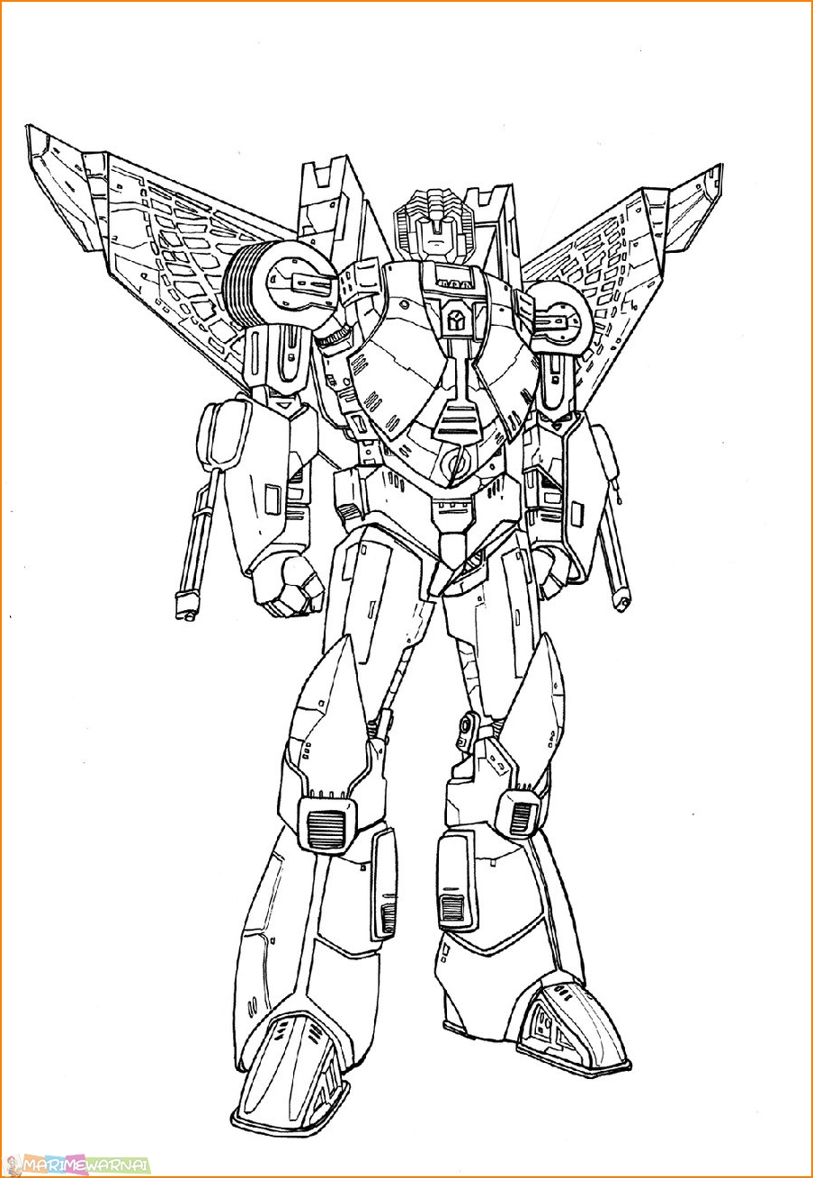 Detail Gambar Mewarnai Robot Bumblebee Nomer 46