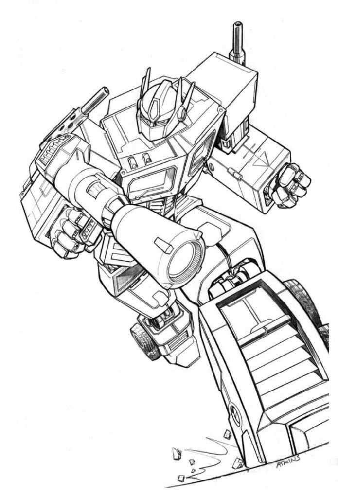 Detail Gambar Mewarnai Robot Bumblebee Nomer 47