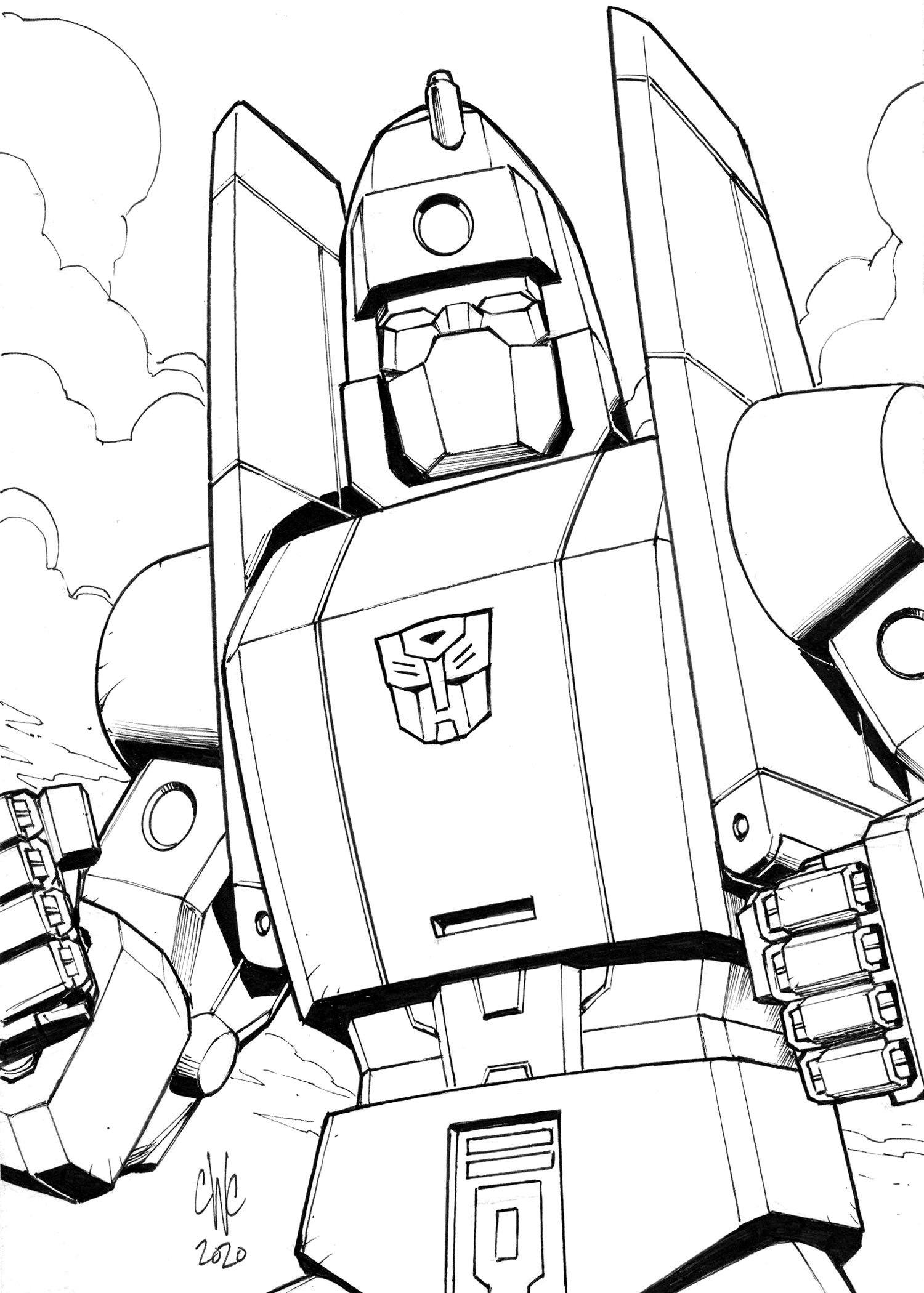 Detail Gambar Mewarnai Robot Bumblebee Nomer 50