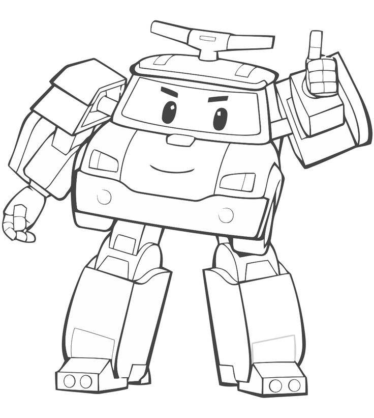 Detail Gambar Mewarnai Robot Tobot Nomer 6