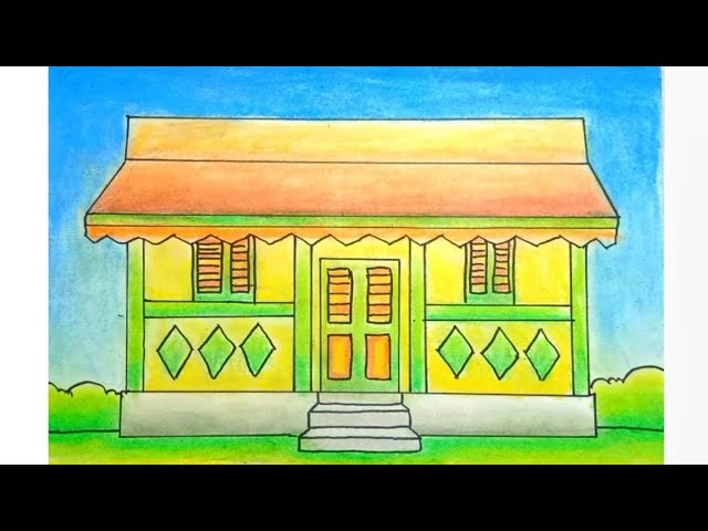 Detail Gambar Mewarnai Rumah Adat Nomer 27