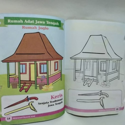 Detail Gambar Mewarnai Rumah Adat Joglo Nomer 23