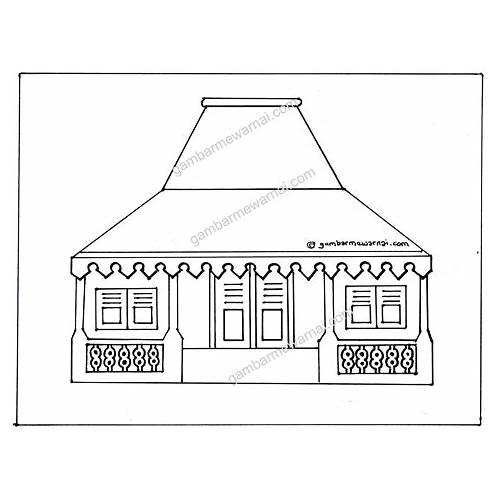 Detail Gambar Mewarnai Rumah Adat Joglo Nomer 42
