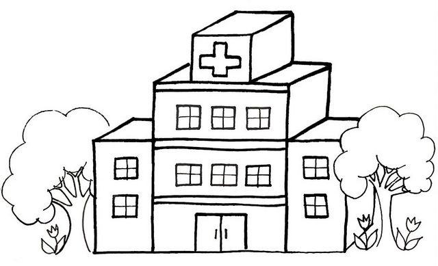 Detail Gambar Mewarnai Rumah Sakit Nomer 31
