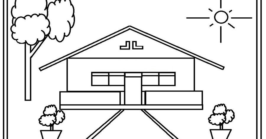 Detail Gambar Mewarnai Rumah Sederhana Nomer 35