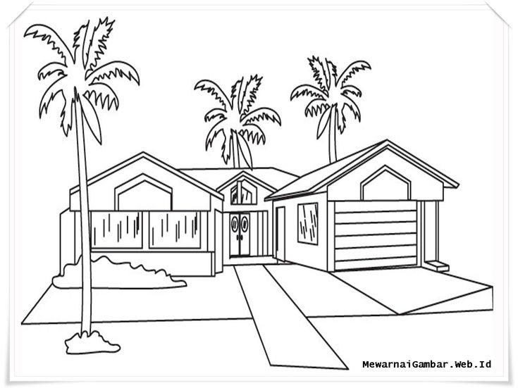 Detail Gambar Mewarnai Rumah Tingkat Nomer 31