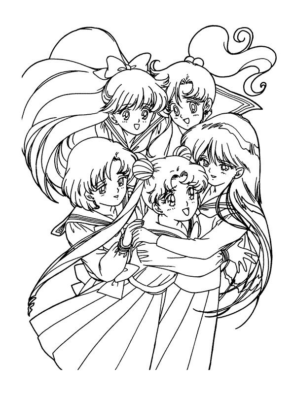 Detail Gambar Mewarnai Sailor Moon Nomer 14