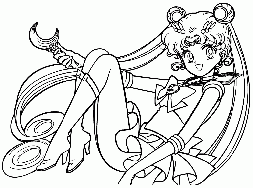 Detail Gambar Mewarnai Sailor Moon Nomer 19