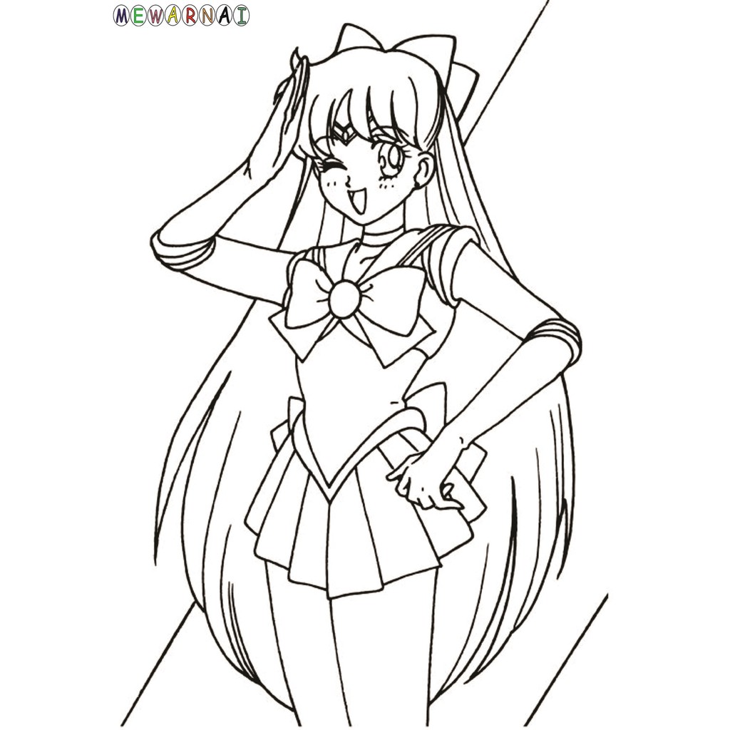 Detail Gambar Mewarnai Sailor Moon Nomer 31