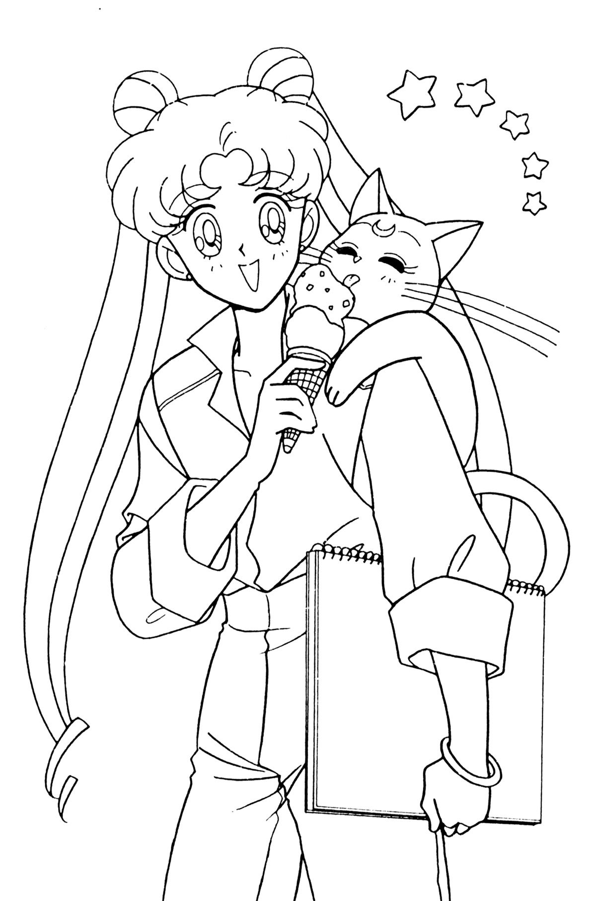 Detail Gambar Mewarnai Sailor Moon Nomer 42