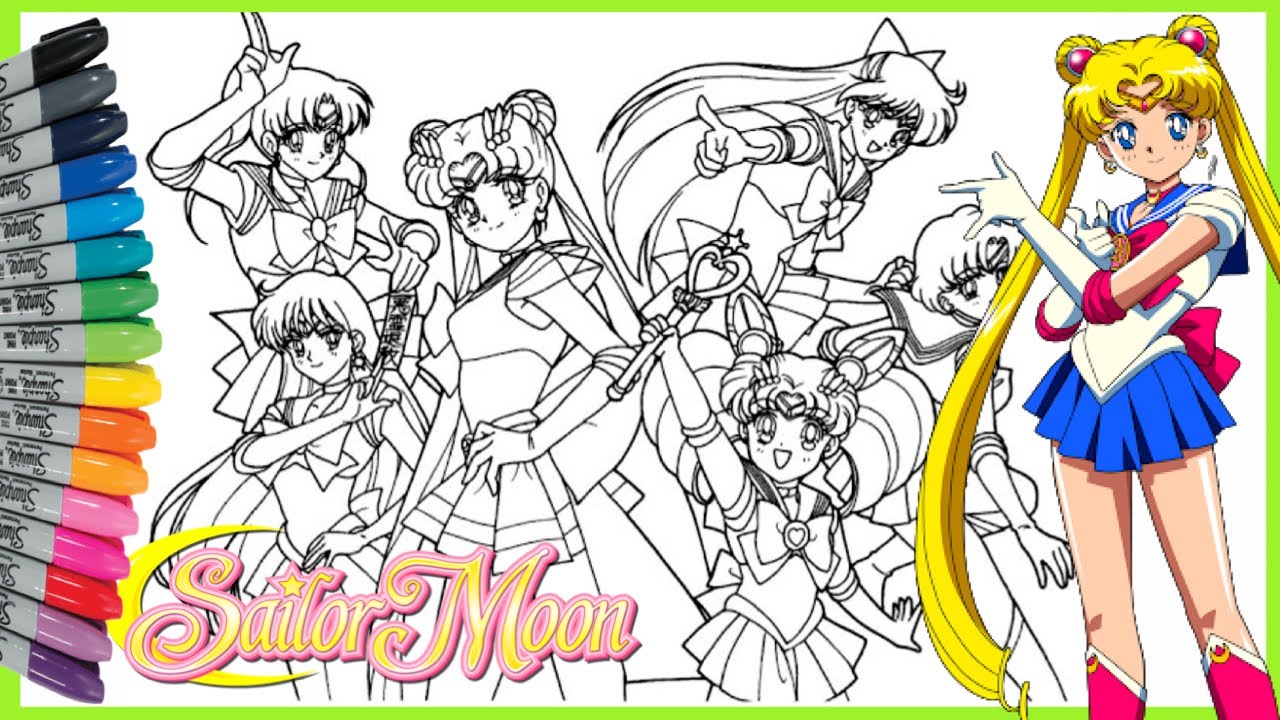 Detail Gambar Mewarnai Sailor Moon Nomer 8